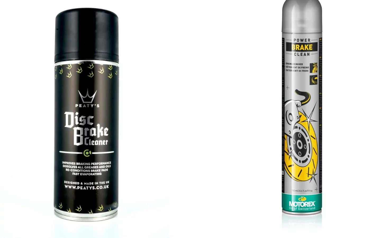 MOTOREX Power Brake Clean & Peaty's Disc Brake Cleaner